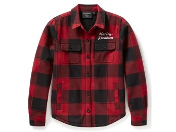 Harley-Davidson® Damen Hemdjacke Buffalo Check rot/schwarz