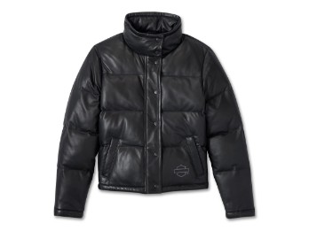 Harley-Davidson® Damenjacke "Blacked Out Leather Puffer"