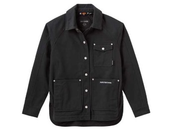 Harley-Davidson® Damen Motorradjacke Willie G Skull Curved Hem schwarz