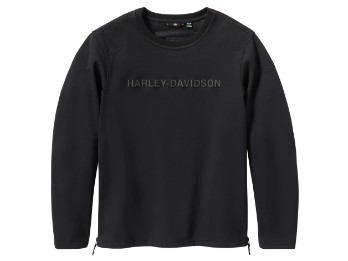 Harley-Davidson® Riding Fleece Shirt Deflector Crew / Schwarz