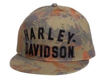 Harley-Davidson® Baseballkappe mit Öl-Camouflage-Print