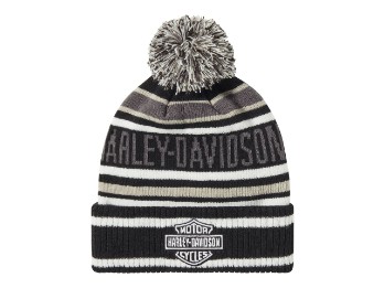 Harley-Davidson® Beanie Hat Stripe Pom