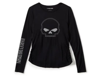 Harley-Davidson® Damen Reglan Longsleeve Willie G Skull schwarz
