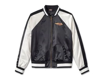 Harley-Davidson® Damen-Bomberjacke zum 120-jährigen Jubiläum – Farbblock-Design