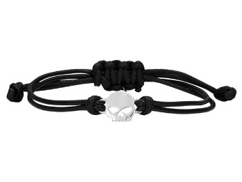 Harley-Davidson® Damen-Armband mit Willie G Totenkopf-Motiv und verstellbarer Kordel