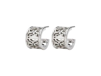 Harley-Davidson® Damen-Ohrringe mit silbernem Bar & Shield