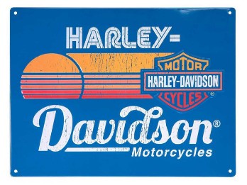 Harley-Davidson® Sunset B&S Blechschild