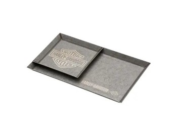 Harley-Davidson® Tray Set Metal Valet Bar & Shield