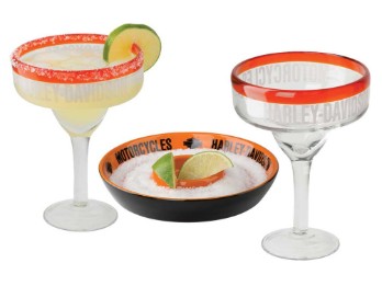 Harley-Davidson® Margarita-Glas-Set mit breitem Rand, 2er-Set - 16 oz.
