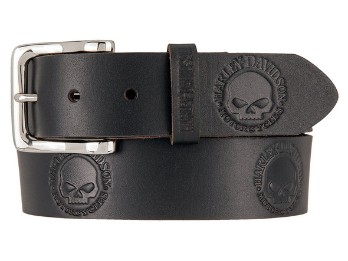 Harley-Davidson® Herren-Ledergürtel „Willie's World“ mit Prägung