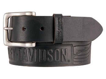 Harley-Davidson® Herren-Ledergürtel „Crosswind“ mit Prägung