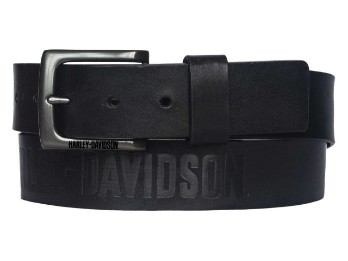 Harley-Davidson® Herren Vintage Race Echtledergürtel aus schwarzem Leder