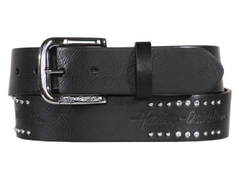 Harley-Davidson® Damen-Rockers-Gürtel aus echtem Leder mit Strasssteinen