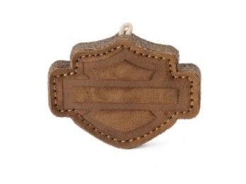 Harley-Davidson® B&S geformtes Haustierspielzeug aus Leder