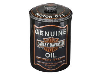 Harley-Davidson® Trademark Bar & Shield Oil Can Ceramic Sculpted Cookie Jar