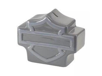 Harley-Davidson® Sparschwein in Open Bar & Shield Form grau