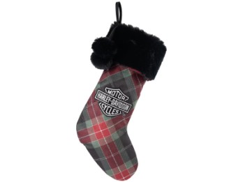 Harley-Davidson® Holiday Plaid Geschenk-Strumpf