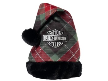 Harley-Davidson® Holiday Plaid Weihnachtsmannmütze