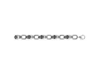 Harley-Davidson® Herrenarmband 'Skulls link' 