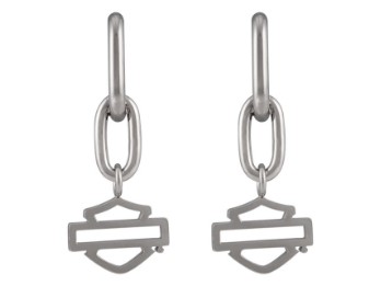 Harley-Davidson® Bar & Shield-Ohrringe mit Kette für Damen