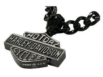 Harley-Davidson® Herrenhalskette Black Steel Bar & Shield 