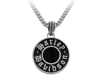 Harley-Davidson® Herrenhalskette Black Onyx Circle