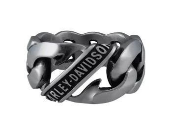 Harley-Davidson® Herrenring Banner Curb Link Stahl