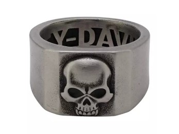 Harley-Davidson® Herrenring Deadlock Skull Edelstahl 