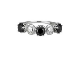 Harley-Davidson® Damenring mit Kristallen und G-Skull