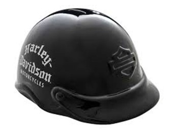 Harley-Davidson® Old English Logo Ceramic Helmet Coin Bank – Shiny Black