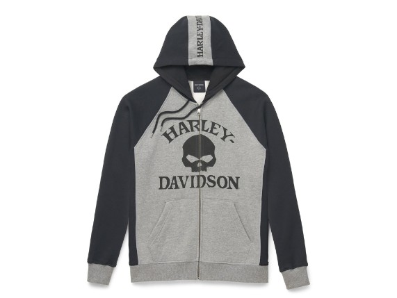 Pullover-Willie-G-Skull-Colorblock-Zip-Up-Hoodie-96282-22VM