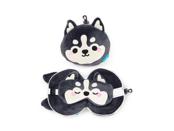 Reisekissen Schlafmaske für Kinder Plüsch Luna the Husky Schlittenhund Relaxeazzz