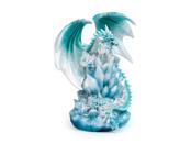 Dark Legends Drache LED Deko mit Kristallquarz Figur aus Harz Kunststoff 20.5 cm