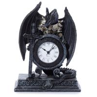 Tischuhr Kaminuhr Drache in Rüstung