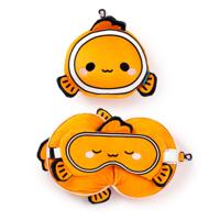 Schlafmaske Reisekissen für Kinder Plüsch Adoramals Finley the Clownfish Relaxeazzz