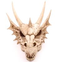 Großer Drachenschädel Dekoration aus Harz 47 cm Fantasy Schädel Figur
