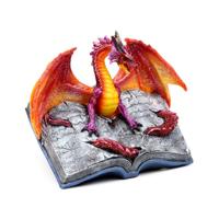 Dark Legends Drachenfigur Harz Geschichte des Feuerdrachens Deko 18 cm