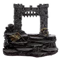 Mittelalterlicher Ritter Sammlerfiguren Display Stand aus Harz 22 cm Figurenständer Dekoration