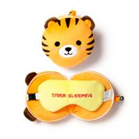 Nackenkissen Nackenhörnchen Reisekissen Augenmaske Plüsch Tiger Relaxeazzz