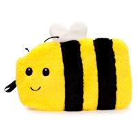 Wärmflasche Biene Hummel 650ml mit Plüsch Hülle weicher Bezug
