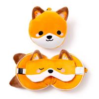 Nackenkissen Nackenhörnchen Reisekissen Augenmaske Plüsch Finnick Fuchs