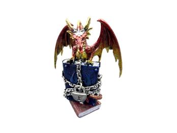Dark Legends Drachenfigur Wächterdrache Buch der Geheimnisse aus Harz 21 cm Deko