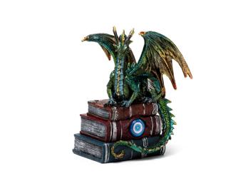 Enchanted Nightmare Wasserdrache Figur Allsehendes Buch Deko aus Harz 18.5 cm