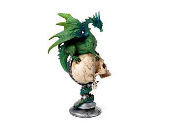 Dark Legends Drachenfigur Schädeldrache Harz Dekofigur Die Geheimnisse des Schädeldrachens 25,5 cm