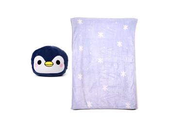 Reisekissen & Decke Plüsch Adoramals Nico der Pinguin 2-in-1 Plush Blankeazzz