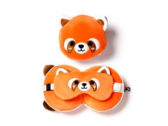 Reisekissen Augenmaske Roter Panda Relaxeazzz