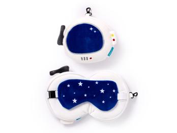 Reisekissen Augenmaske Space Cadet Weltraum Plüsch Relaxeazzz
