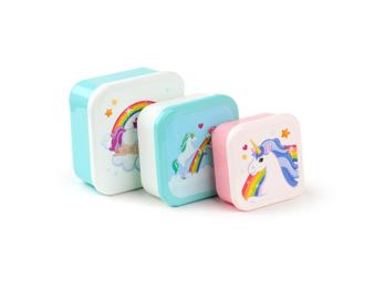 Brotdosen Enchanted Rainbows Regenbogen Einhorn Lunchboxen Brotdosen 3er-Set S/M/L