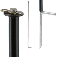 Unterstützungspfahl für Weidezaunnetze, 145cm, Ø14mm,verzinkt, VPE 4Stück