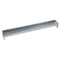 Futtertrog verzinkt, Länge: 100cm; Breite: 10cm, für Hühner